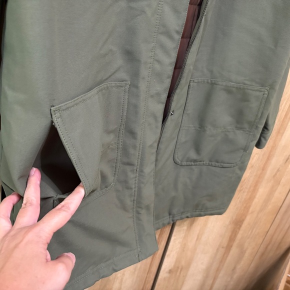 VANS Women’s Drill Chore Long Coat Corduroy Collar Hooded Jacket Size S MTE - Picture 13 of 16